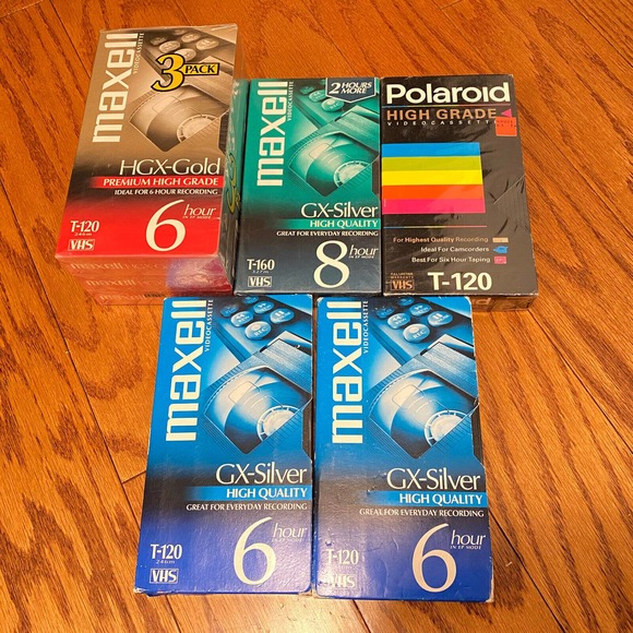 Maxwell Media Sealed Blank Vhs Tapes Lot Maxwellpolaroid High Grade
